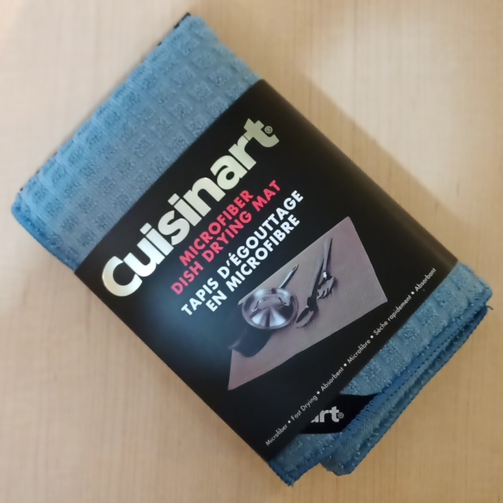 Cuisinart Microfiber Dish Drying Mat Mugs Glasses Kitchen